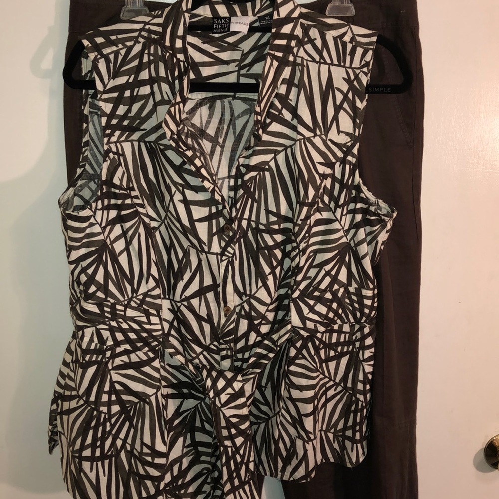Saks Fifth Avenue Threads 2-piece linen set.